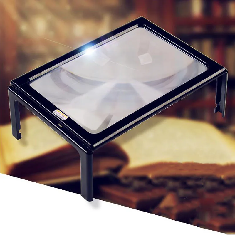 Desktop Magnifier A4 Flat PVC Rectangular Magnifier 3X Magnification Desktop Reading Glass Lens with LED Magnifier
Desktop Magnifier A4 Flat PVC Rectangular Magnifier 3X Magnification Desktop Reading Glass Lens with LED Magnifier