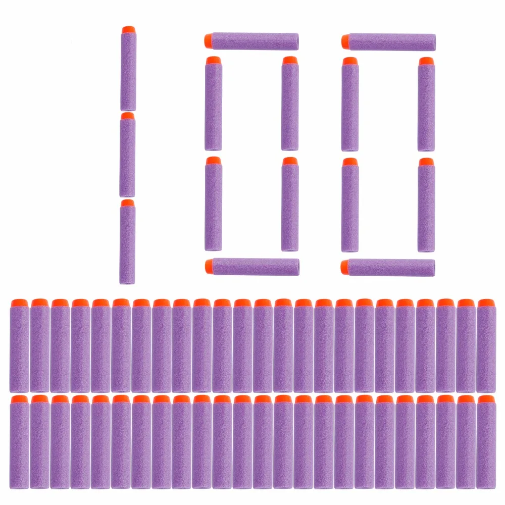 100PC purple For Nerf Bullets Soft Hollow Hole Head 7.2cm Refill Darts Toy Gun Bullet for Nerf Series Blasters Kid Children Gift
100PC purple For Nerf Bullets Soft Hollow Hole Head 7.2cm Refill Darts Toy Gun Bullet for Nerf Series Blasters Kid Children Gift