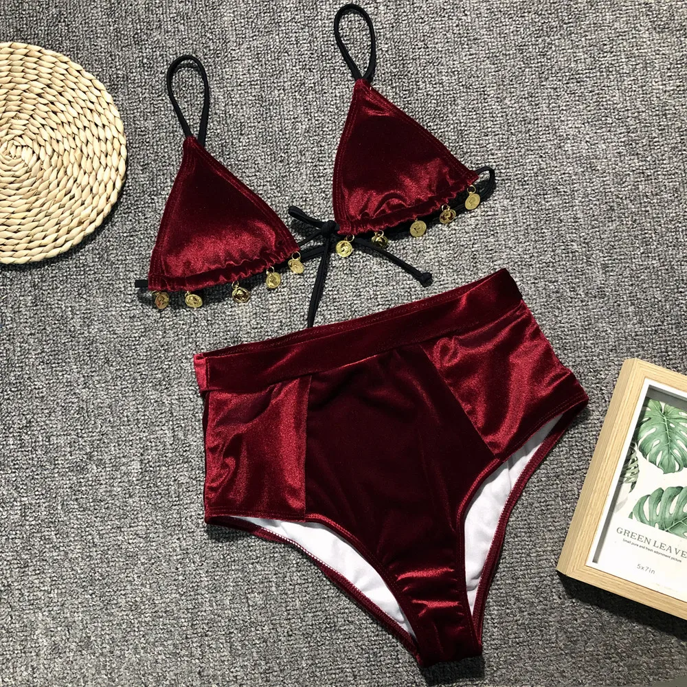 5 Colors Solid Strap Lace Up Metal wafer Pleuche Print Bikini Set Sexy Women Bating Suit Swimwear
5 Colors Solid Strap Lace Up Metal wafer Pleuche Print Bikini Set Sexy Women Bating Suit Swimwear