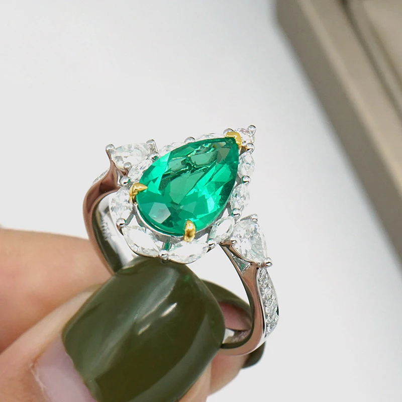 Colombia AAA 2ct 6X11mm Solid 14K White Gold Pear Cut Green Emerald Ring Engagement Ring Jewelry For Women
Colombia AAA 2ct 6X11mm Solid 14K White Gold Pear Cut Green Emerald Ring Engagement Ring Jewelry For Women
