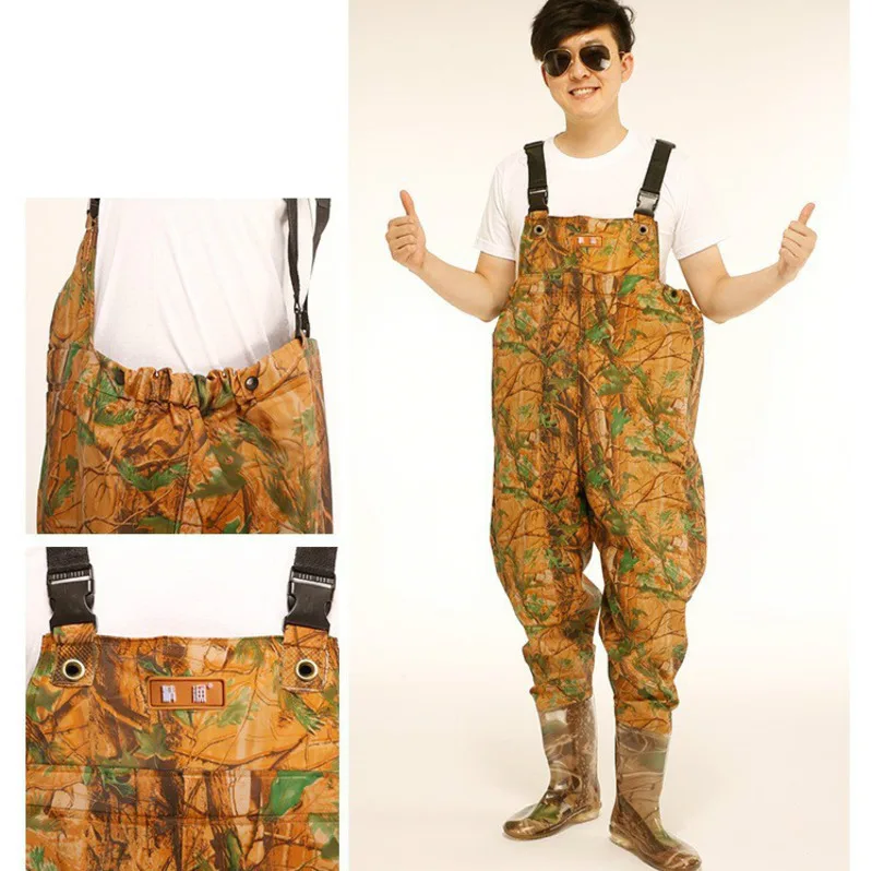 Men Women Hunting Waterproof Bootfoot Fly Fishing Chest Rubber Waders Wading Boots Suit With Camouflage Pants HW072
Men Women Hunting Waterproof Bootfoot Fly Fishing Chest Rubber Waders Wading Boots Suit With Camouflage Pants HW072