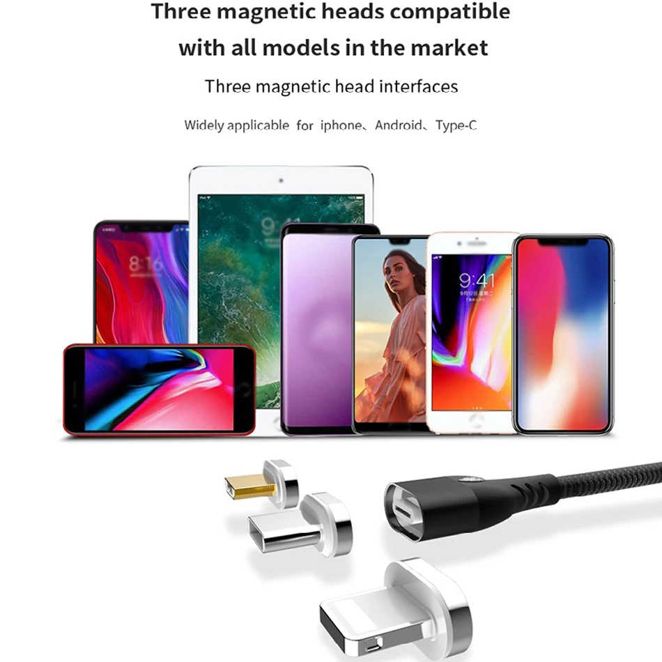 Oppselve Magnetic Micro USB Cable For iPhone Samsung Fast Charging Data Wire Magnet Charger USB Type C Mobile Phone Cable Cavo
Oppselve Magnetic Micro USB Cable For iPhone Samsung Fast Charging Data Wire Magnet Charger USB Type C Mobile Phone Cable Cavo