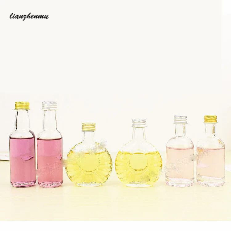 30ml 50ml Tasting wine bottle Transparent glass Creative packaging bottle Empty bottle with caps 10PCS
30ml 50ml Tasting wine bottle Transparent glass Creative packaging bottle Empty bottle with caps 10PCS