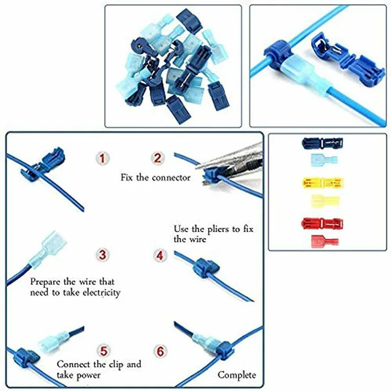 Hot 240pcs T-type Wire Connector Electrical Terminals Insulated Male Quick Disconnect Terminals Kit JLD
Hot 240pcs T-type Wire Connector Electrical Terminals Insulated Male Quick Disconnect Terminals Kit JLD