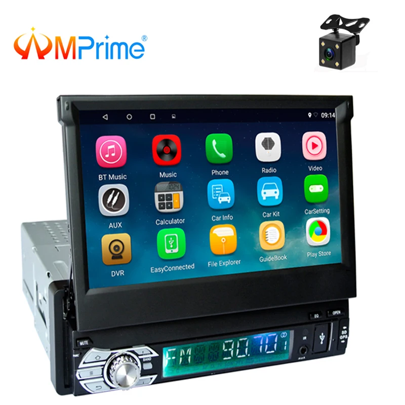 AMPrime1 Din Android автомобильный радиоприемник Wifi Bluetooth мультимедийные плееры gps