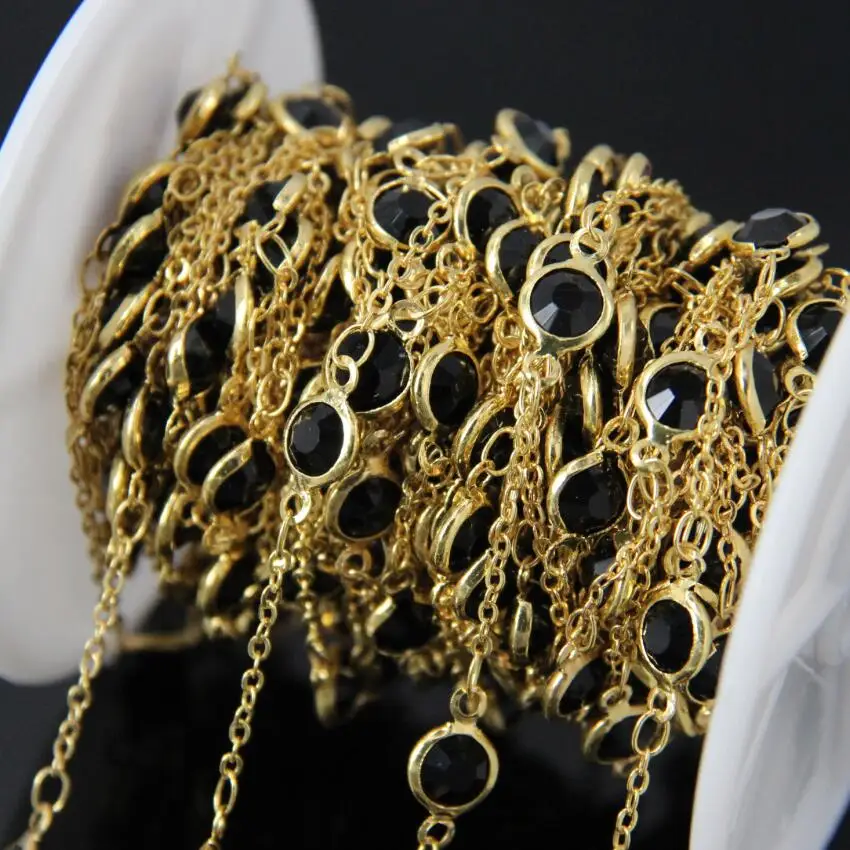 6mm,Black Glass Plating Gold Wire Wrapped Rosary Chain,Crystal Faceted Coin Bead Chain DIY Craft Women sweater chain
6mm,Black Glass Plating Gold Wire Wrapped Rosary Chain,Crystal Faceted Coin Bead Chain DIY Craft Women sweater chain