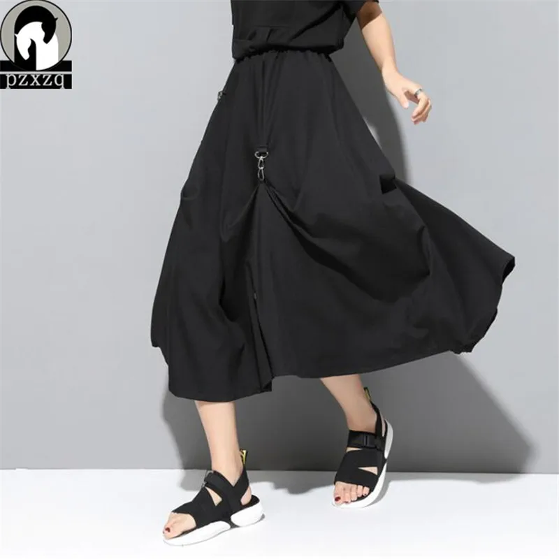 2019 New Summer Women A-Line Skirt High Stretch Hip Skirt Female Metal connection button irregular design Casual Skirts Lady
2019 New Summer Women A-Line Skirt High Stretch Hip Skirt Female Metal connection button irregular design Casual Skirts Lady