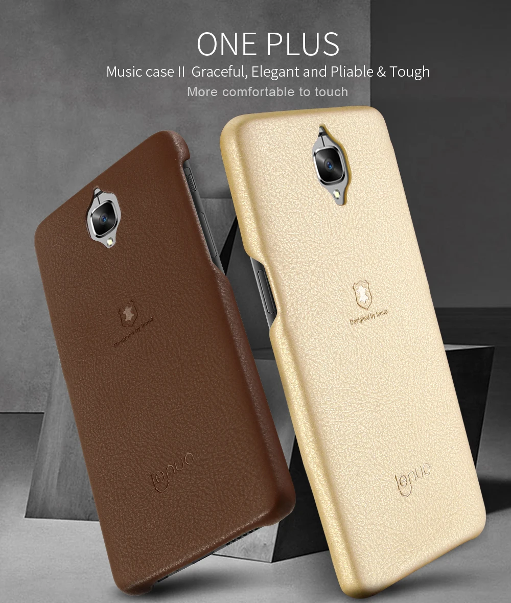 Оригинал Lenuo Музыка II Элегантный Гибкая Жесткая ПУ Мягкий Чехол Для Oneplus 3 Телефон