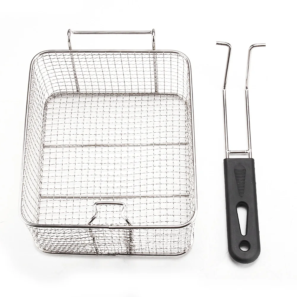 Fry Baskets Hanging Food Square Detachable Plastic Handle Fryer Kitchen Tool Serving Fry Basket Strainer Stainless Steel
Fry Baskets Hanging Food Square Detachable Plastic Handle Fryer Kitchen Tool Serving Fry Basket Strainer Stainless Steel