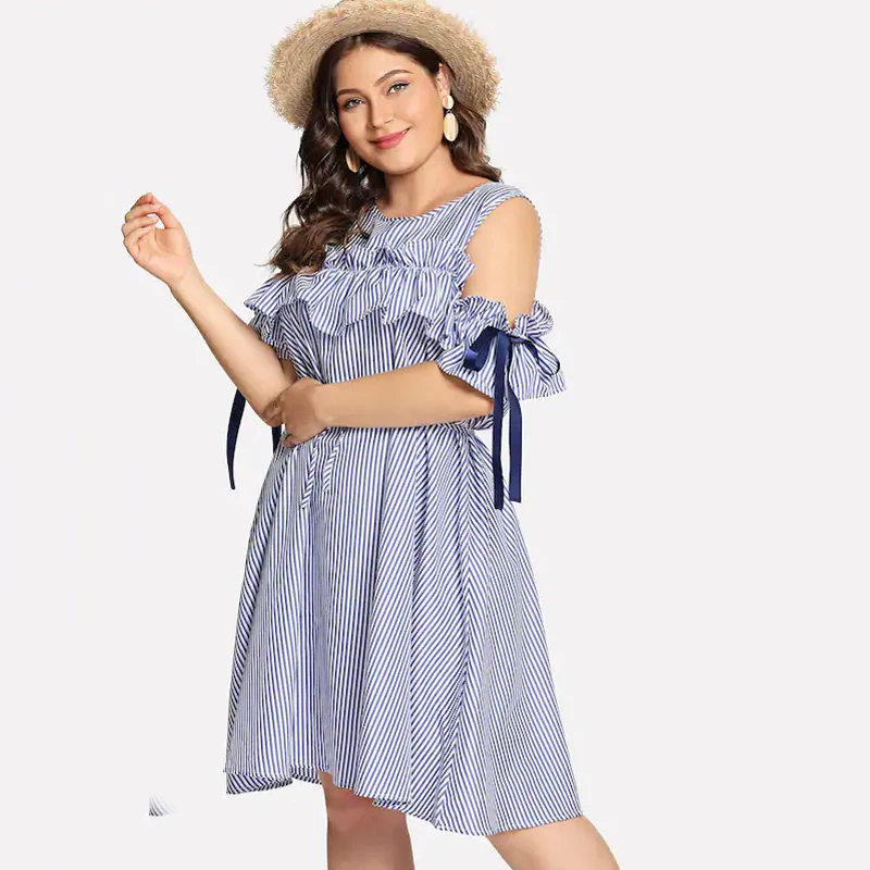 L-XXXXL Stripe Short Dress Large Size Girl Summer Dress Women Clothing Casual Pullovers Teens Lady Ruffled Bow Beautiful Print
L-XXXXL Stripe Short Dress Large Size Girl Summer Dress Women Clothing Casual Pullovers Teens Lady Ruffled Bow Beautiful Print