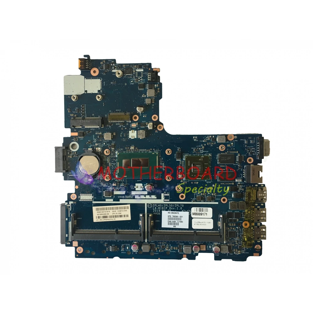 Vieruodis для ноутбука HP PROBOOK 450 470 G2 материнская плата с I5 4210U ZPL40ZPL50ZPL70 LA B181P 768399 001