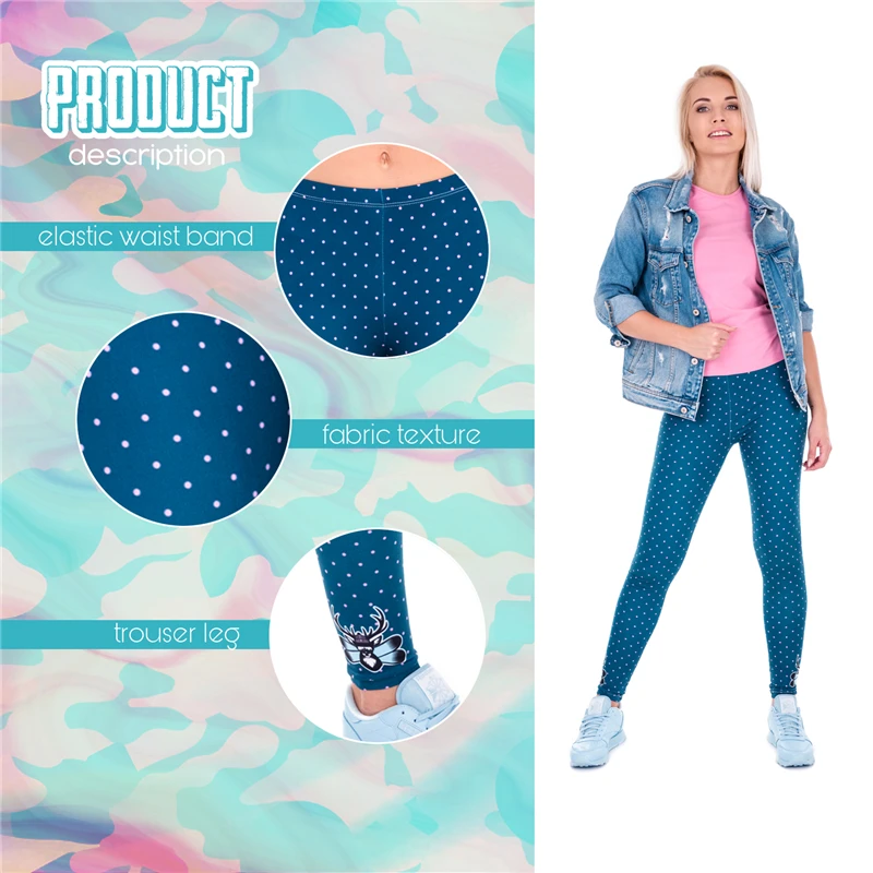 New White Dot Dark Blue Print Women Leggings Fitness Breathable Perspiration Quick Drying Leggins High Elasticity Trouser Pants
New White Dot Dark Blue Print Women Leggings Fitness Breathable Perspiration Quick Drying Leggins High Elasticity Trouser Pants