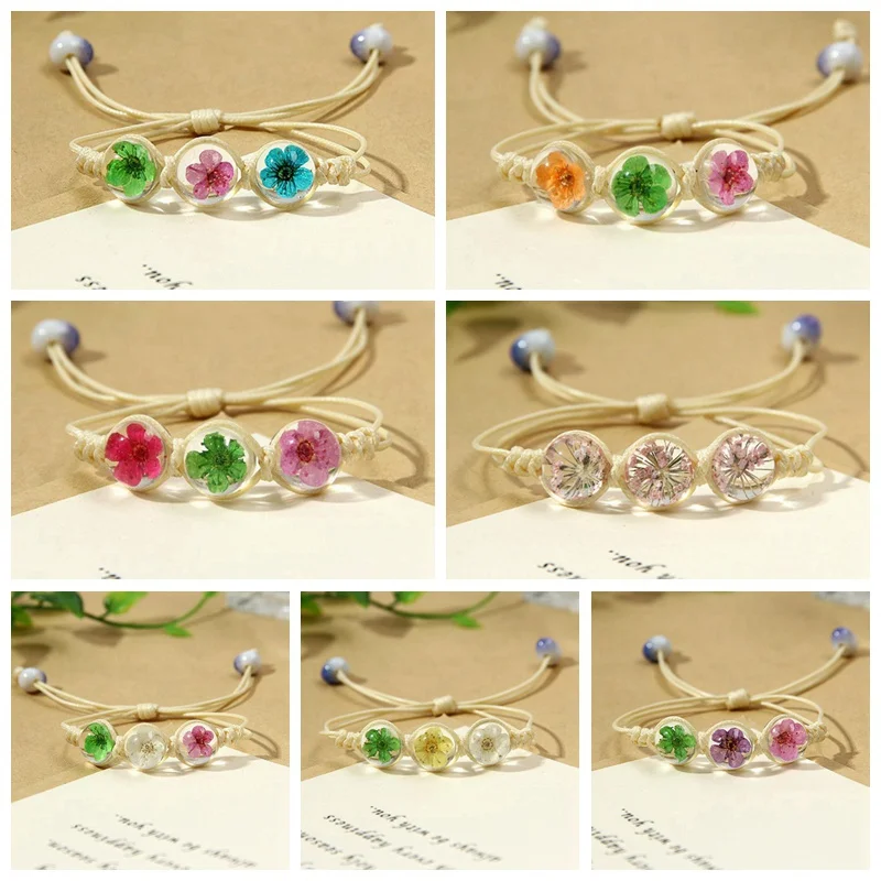7 Color Dried flowers Time Gem Stone Vintage Handmade Woven Leather Bracelet Women Bangle Jewelry Special Gift for Friends
7 Color Dried flowers Time Gem Stone Vintage Handmade Woven Leather Bracelet Women Bangle Jewelry Special Gift for Friends