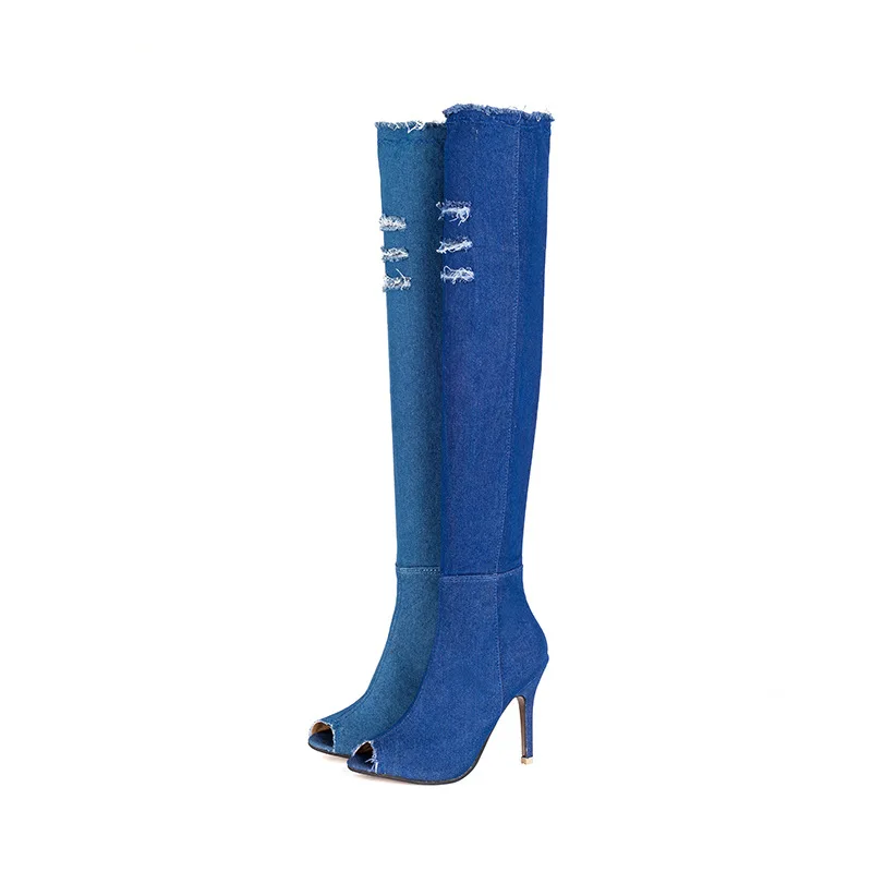 women boots tight jeans boots summer autumn peep toe over the knee boots high boots high quality high heels fashion plus size
women boots tight jeans boots summer autumn peep toe over the knee boots high boots high quality high heels fashion plus size