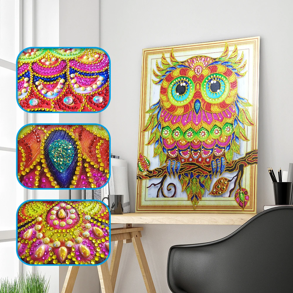 5D DIY Special Shaped Diamond Painting Cross stitch Diamond Embroidery Animal Owl Picture of Rhinestones Home Decor 40x50cm
5D DIY Special Shaped Diamond Painting Cross stitch Diamond Embroidery Animal Owl Picture of Rhinestones Home Decor 40x50cm