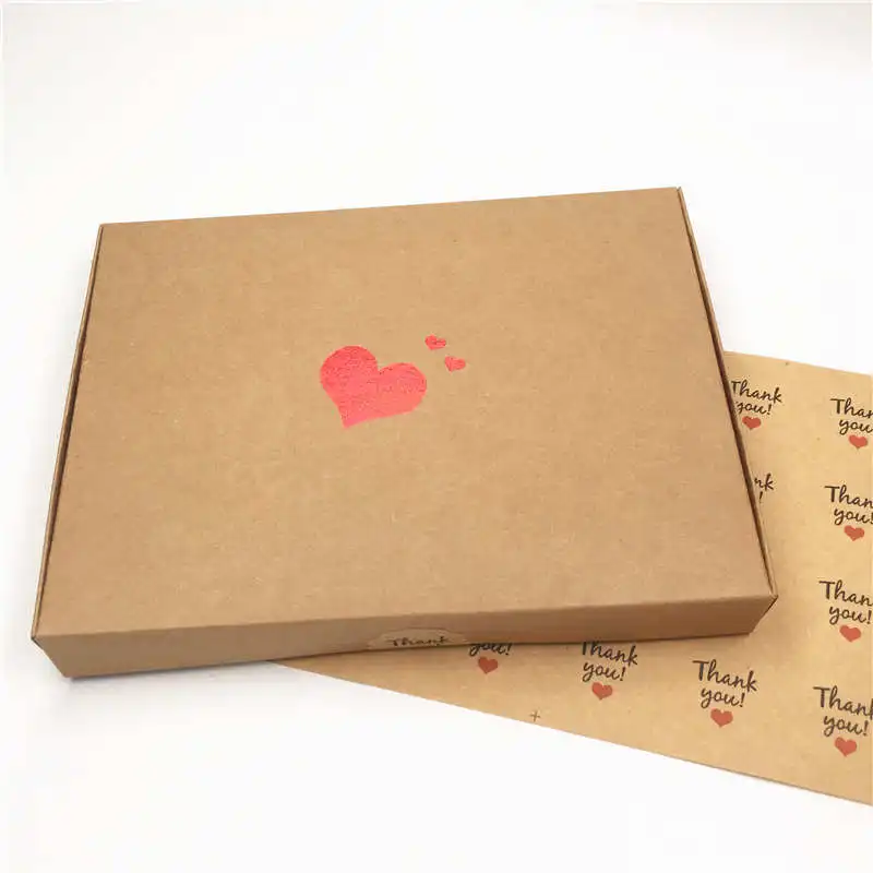 100Pcs/Lot Hot Stamping With Heart Pattern Kraft Paper Refinement Boxes Cases For Wedding Decoration Gifts Boxes With Stickers
100Pcs/Lot Hot Stamping With Heart Pattern Kraft Paper Refinement Boxes Cases For Wedding Decoration Gifts Boxes With Stickers