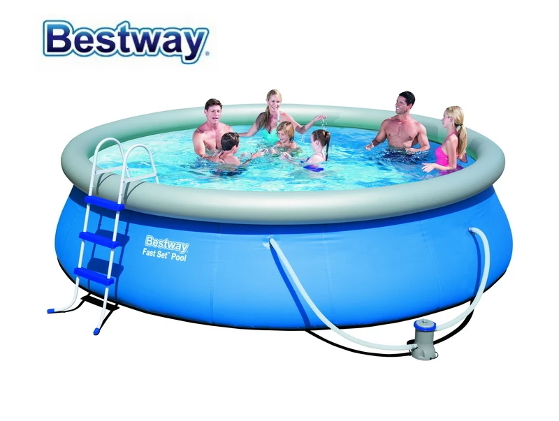 57294 Bestway 457x107 см быстрый набор бассейн 15 "x 42" переработанный ПВХ топ кольцо