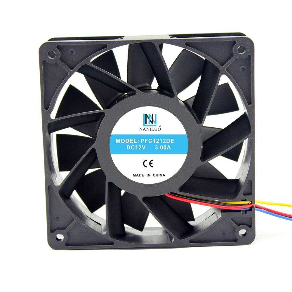 NANILUO PFC1212DE 120mm 120*120*38mm DC12V 3.0A 4200RPM 190CFM powerful cooling fan for BTC BCH SBTC UBTC miner
NANILUO PFC1212DE 120mm 120*120*38mm DC12V 3.0A 4200RPM 190CFM powerful cooling fan for BTC BCH SBTC UBTC miner