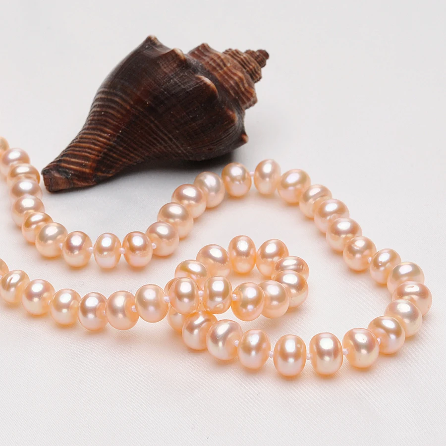 FEIGE Gnuine Pearl Lady Pearl Necklace 7-8mm Pink Natural Pearl Necklace for Women Wedding Necklace Pearl Jewelry for Mother
FEIGE Gnuine Pearl Lady Pearl Necklace 7-8mm Pink Natural Pearl Necklace for Women Wedding Necklace Pearl Jewelry for Mother