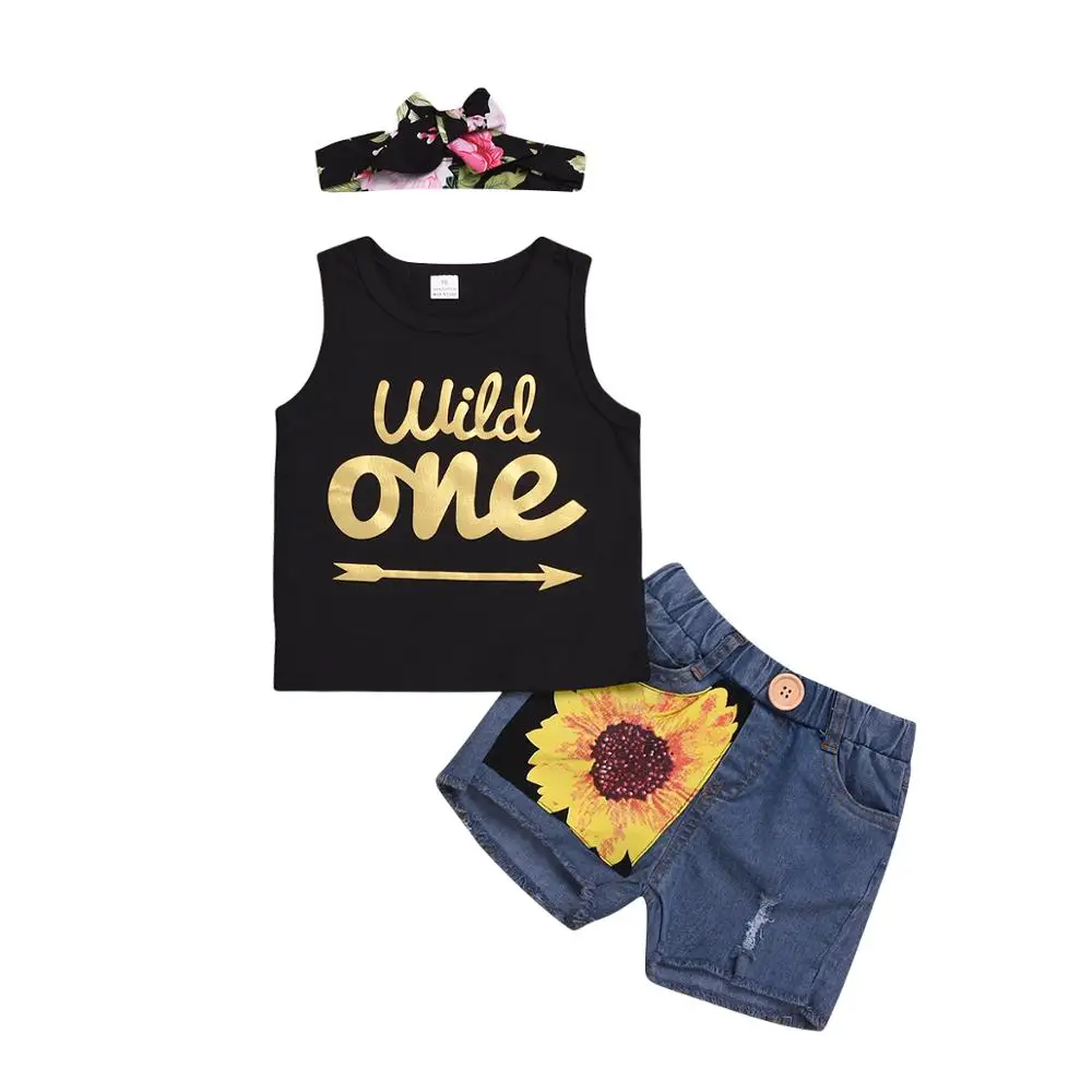 Kid Baby Girl Letter Print Tee Sleeveless Top+Sunflower Jean Pant Bebe Clothing Set Outfit
Kid Baby Girl Letter Print Tee Sleeveless Top+Sunflower Jean Pant Bebe Clothing Set Outfit