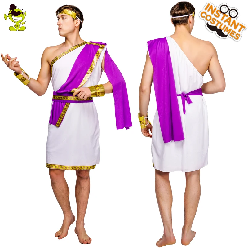 QLQ Adult Men's Roman Costume Role Play Traditional Roman Clothes Purple &White Color Cosplay Roman Party
QLQ Adult Men's Roman Costume Role Play Traditional Roman Clothes Purple &White Color Cosplay Roman Party