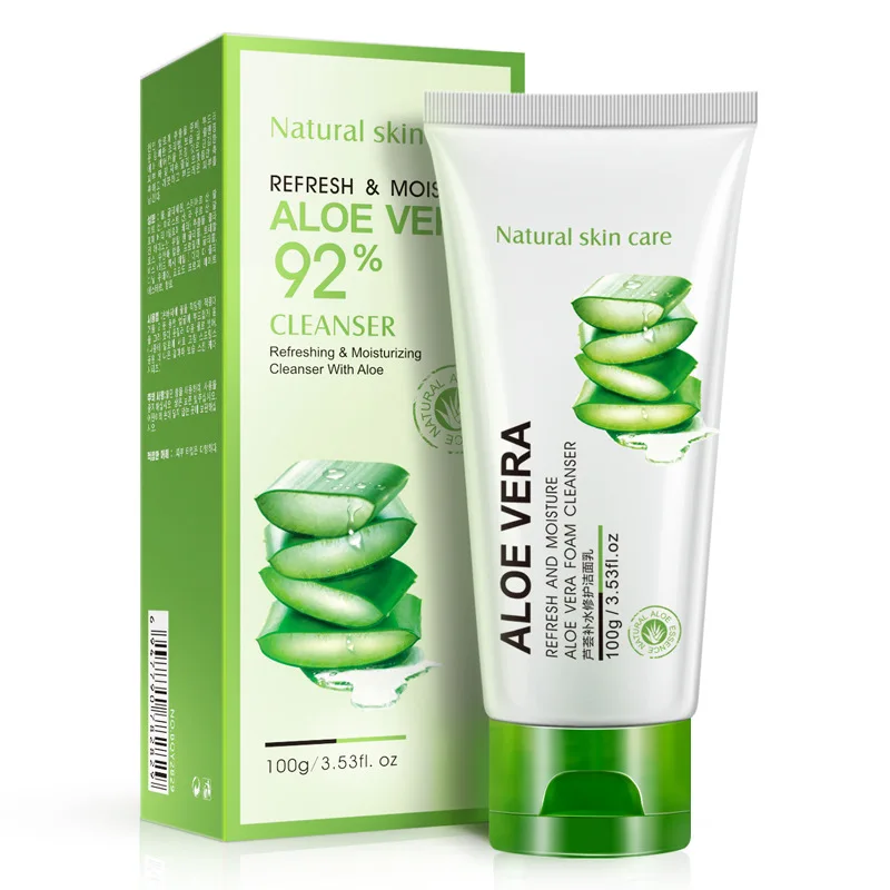 BIOAQUA Aloe Vera Hydrating Facial Cleanser Moisturizing Oil Control Shrink Pores to Black Women Deep cleansing Lotion 100g
BIOAQUA Aloe Vera Hydrating Facial Cleanser Moisturizing Oil Control Shrink Pores to Black Women Deep cleansing Lotion 100g
