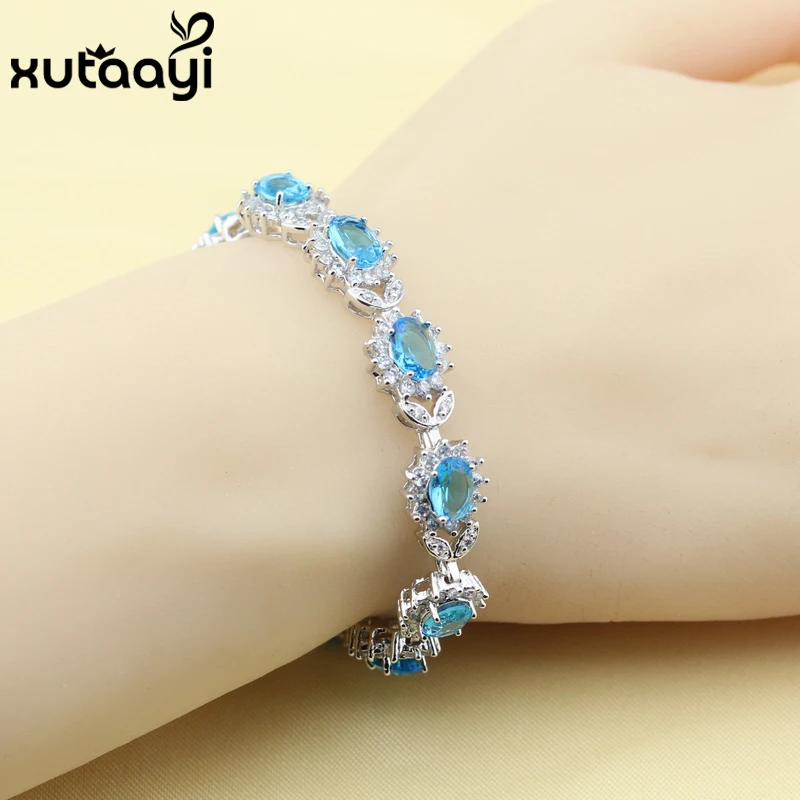 NewBlue Zircon Cubic Zirconia Pretty Silver colorcolor Color Jewelry Adjustable Link Chain Fashion Bracelet Length 18+3 cm
NewBlue Zircon Cubic Zirconia Pretty Silver colorcolor Color Jewelry Adjustable Link Chain Fashion Bracelet Length 18+3 cm