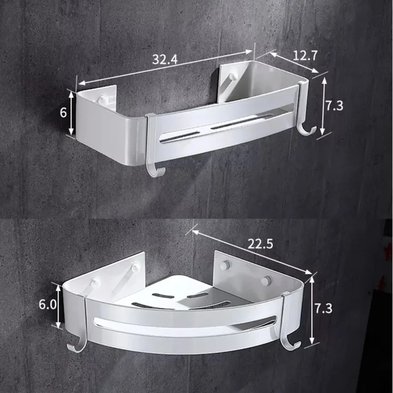 Nail Free White Bathroom Shelf Cosmetic Rack With Single Lever Bathroom Rack Shelf Rack Shower Room Corner Shelf Space Aluminum
Nail Free White Bathroom Shelf Cosmetic Rack With Single Lever Bathroom Rack Shelf Rack Shower Room Corner Shelf Space Aluminum