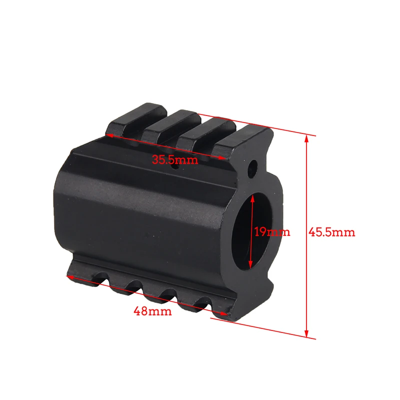 Airsoft Low Profile Mount Picatinny Rail Gas Block Mount Fit For 0.75" .223rem Caliber Barrel 19MM For Hunting 1-0007
Airsoft Low Profile Mount Picatinny Rail Gas Block Mount Fit For 0.75" .223rem Caliber Barrel 19MM For Hunting 1-0007