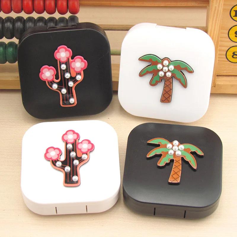 10pcs Fashion DIY Convenient Cute cartoon trees pattern with Mirror contact lens case High quality detailed Lovers Nursing box
10pcs Fashion DIY Convenient Cute cartoon trees pattern with Mirror contact lens case High quality detailed Lovers Nursing box