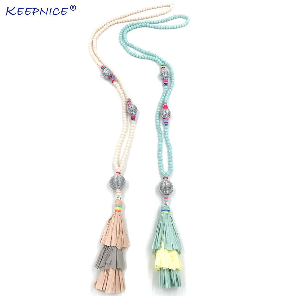 New Tassel pendents necklace boho Bohemian long fringe statement crystal beads Chain Necklaces geometric necklace
New Tassel pendents necklace boho Bohemian long fringe statement crystal beads Chain Necklaces geometric necklace