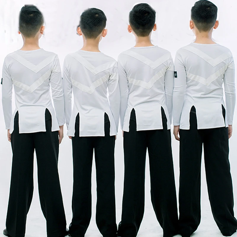 Latin Dance Tops White Long Sleeve Boys Latin Dancing Shirts Ballroom Dance Practice Clothes Competition Performance Wear DN2517
Latin Dance Tops White Long Sleeve Boys Latin Dancing Shirts Ballroom Dance Practice Clothes Competition Performance Wear DN2517