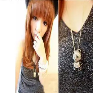 Enamel Rhinestone Panda Pendant Necklace Women Crystal Accessories Sweater Necklaces Jewelry
Enamel Rhinestone Panda Pendant Necklace Women Crystal Accessories Sweater Necklaces Jewelry