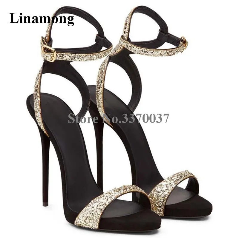 Brand Design Women Fashion Open Toe Gold Sequined Thin Heel Sandals Ankle Strap Buckle High Heel Sandals Club Dress Shoes
Brand Design Women Fashion Open Toe Gold Sequined Thin Heel Sandals Ankle Strap Buckle High Heel Sandals Club Dress Shoes