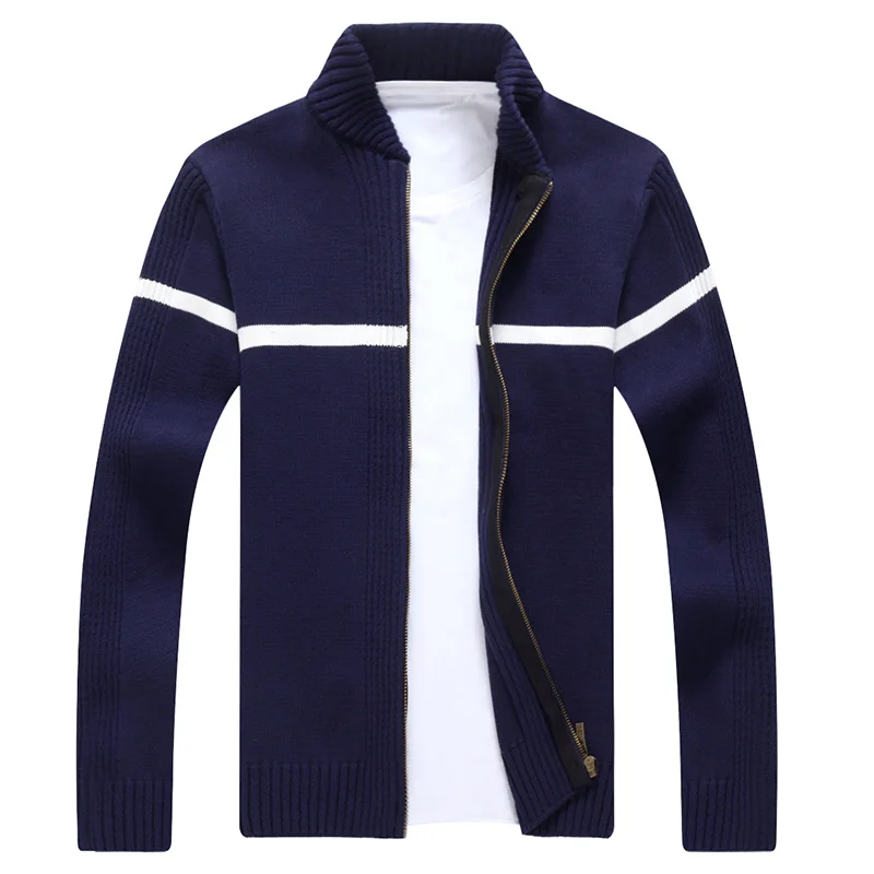 2017 New Mens Casual Slim Fit Stand Collar Contrast Zipper Knitted Cardigan Sweater with Chest Stripe
2017 New Mens Casual Slim Fit Stand Collar Contrast Zipper Knitted Cardigan Sweater with Chest Stripe