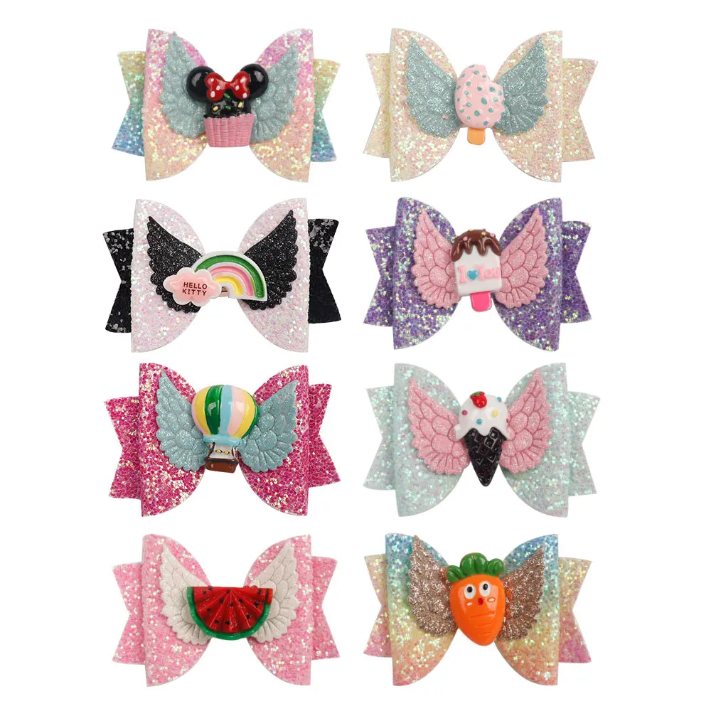 Hair Accessories 3" Chunk Glitter Hair Bow Summer Cute Hair Clip For Girls Handmade Wings Unicorn Hair Pin Fashion Mini Headwear
Hair Accessories 3" Chunk Glitter Hair Bow Summer Cute Hair Clip For Girls Handmade Wings Unicorn Hair Pin Fashion Mini Headwear