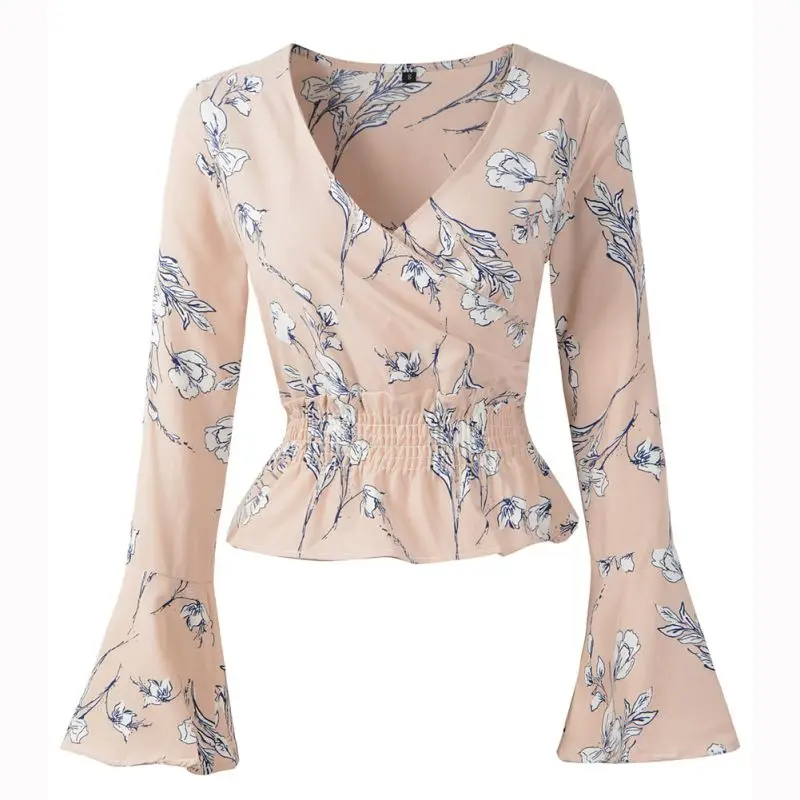 Casual Long Sleeve Women Blouse and Tops Shirts New Floral Print Autumn Women Shirt Flare Sleeve V-Neck Tops For Women
Casual Long Sleeve Women Blouse and Tops Shirts New Floral Print Autumn Women Shirt Flare Sleeve V-Neck Tops For Women
