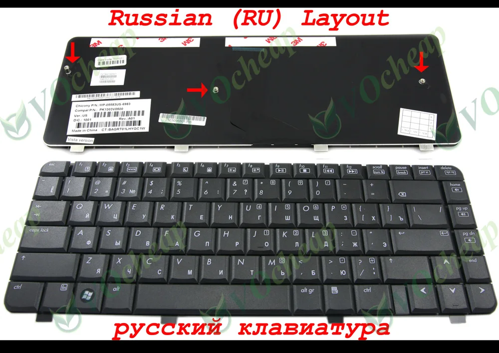 100% Genuine New Notebook Laptop RU keyboard for HP Comaq CQ40 CQ41 CQ45 CQ40-100 CQ45-100 -200 Black Russian MP-05583SU-6983
100% Genuine New Notebook Laptop RU keyboard for HP Comaq CQ40 CQ41 CQ45 CQ40-100 CQ45-100 -200 Black Russian MP-05583SU-6983