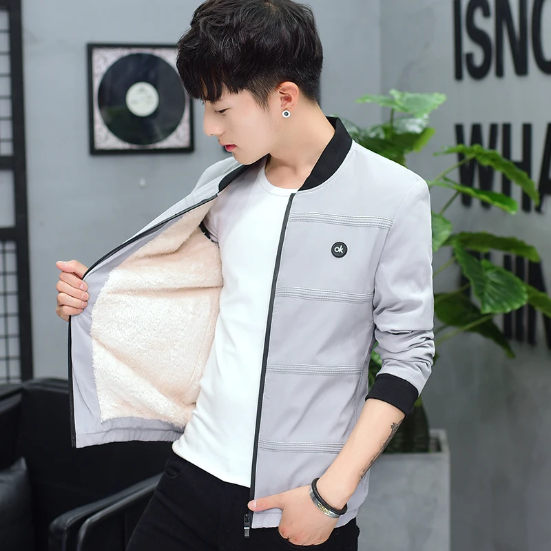 HO 2020 youth warm winter coats male soil Add wool upset Handsome cotton-padded jacket