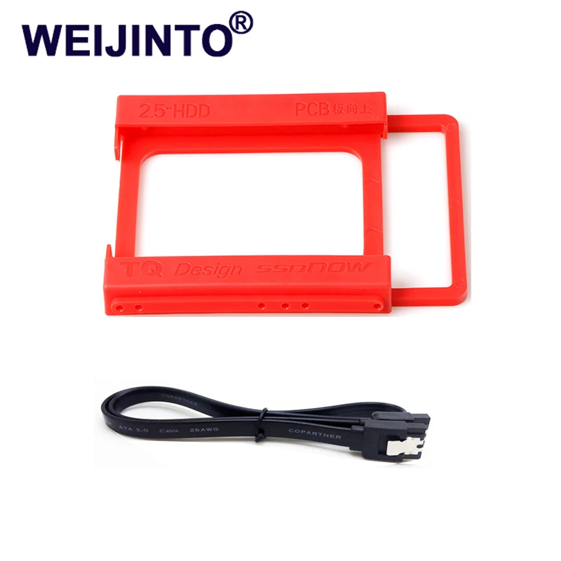 WEIJINTO Универсальный SATA IDE 2 5 дюйма SSD HDD к 3 дюймов чехол Caddy адаптер держатель с 45 см