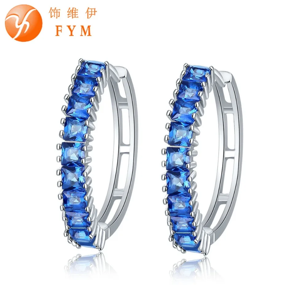 FYM Brand Luxury 7 Colors Inlay 10 Green Square cut AAA Cubic Zircon Earrings Round Silver color Hoop Earrings Female Jewelry
FYM Brand Luxury 7 Colors Inlay 10 Green Square cut AAA Cubic Zircon Earrings Round Silver color Hoop Earrings Female Jewelry