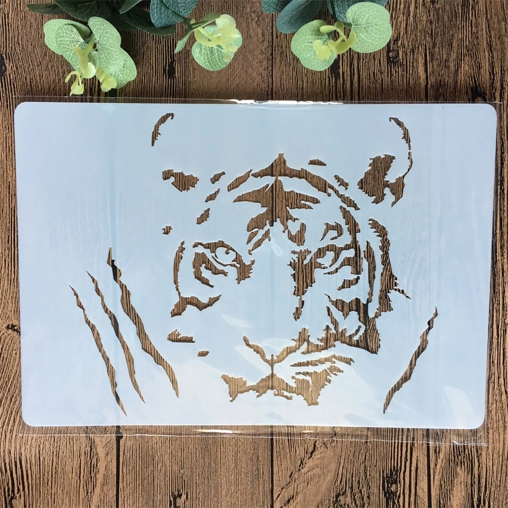 A4 Tiger DIY Layering Stencils Painting Scrapbook Coloring Embossing Album Decorative Paper Card Template
A4 Tiger DIY Layering Stencils Painting Scrapbook Coloring Embossing Album Decorative Paper Card Template
