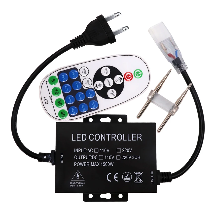 110V 220V 1500W 23keys Wireless RF Remote Controller Mini Dimmers+AU/EU/UK/US Plug For Single Color Led Strip 6/8/10/15mm PCB
110V 220V 1500W 23keys Wireless RF Remote Controller Mini Dimmers+AU/EU/UK/US Plug For Single Color Led Strip 6/8/10/15mm PCB