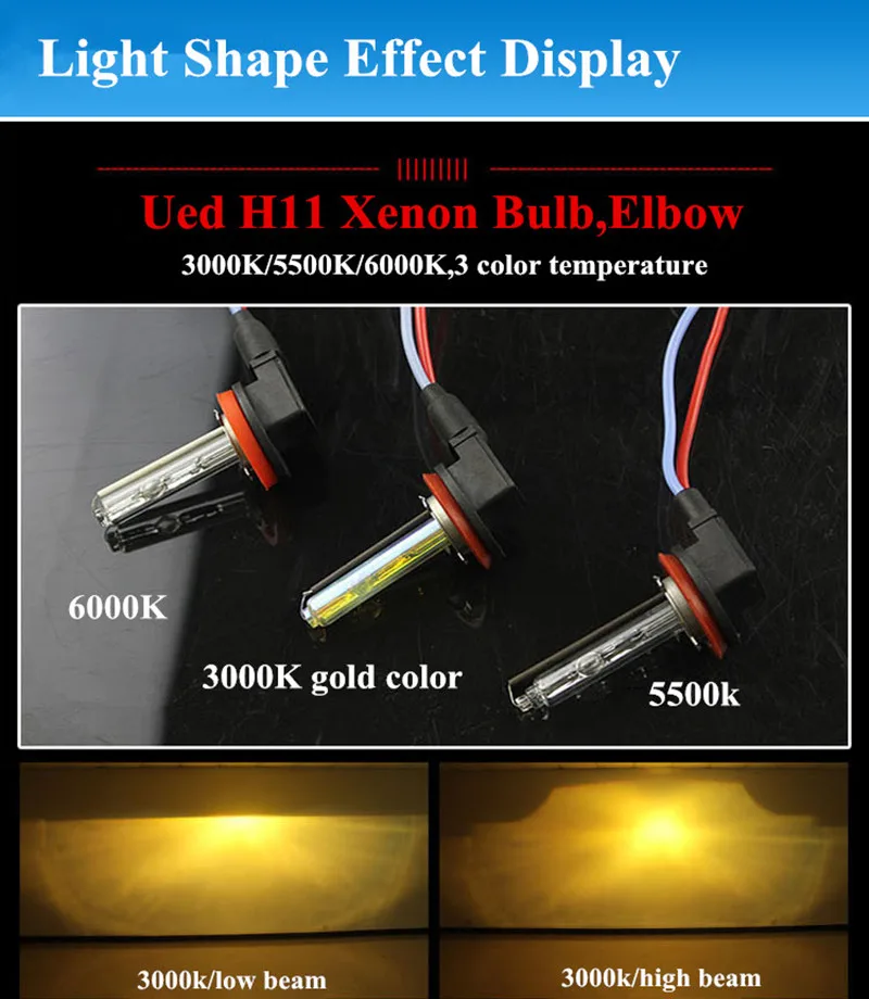 Faster start 12V/35W H11 Bulb For Car Headlight Fog lamp Projector Lens replacement 5500K 3000k 6000k 
Faster start 12V/35W H11 Bulb For Car Headlight Fog lamp Projector Lens replacement 5500K 3000k 6000k