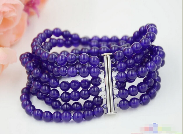 brinco brincos S1758 6row 8" 6mm round purple stone gem bead bracelet @^Noble style Natural Fine for women jewelry
brinco brincos S1758 6row 8" 6mm round purple stone gem bead bracelet @^Noble style Natural Fine for women jewelry