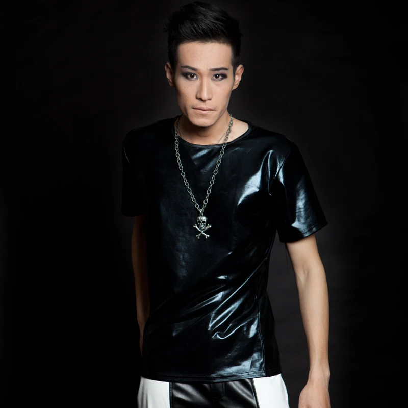 XS-5XL!! Fashion Perspective men's PU jacket black short sleeves Stage performance clothing leather coat brief paragraph
XS-5XL!! Fashion Perspective men's PU jacket black short sleeves Stage performance clothing leather coat brief paragraph