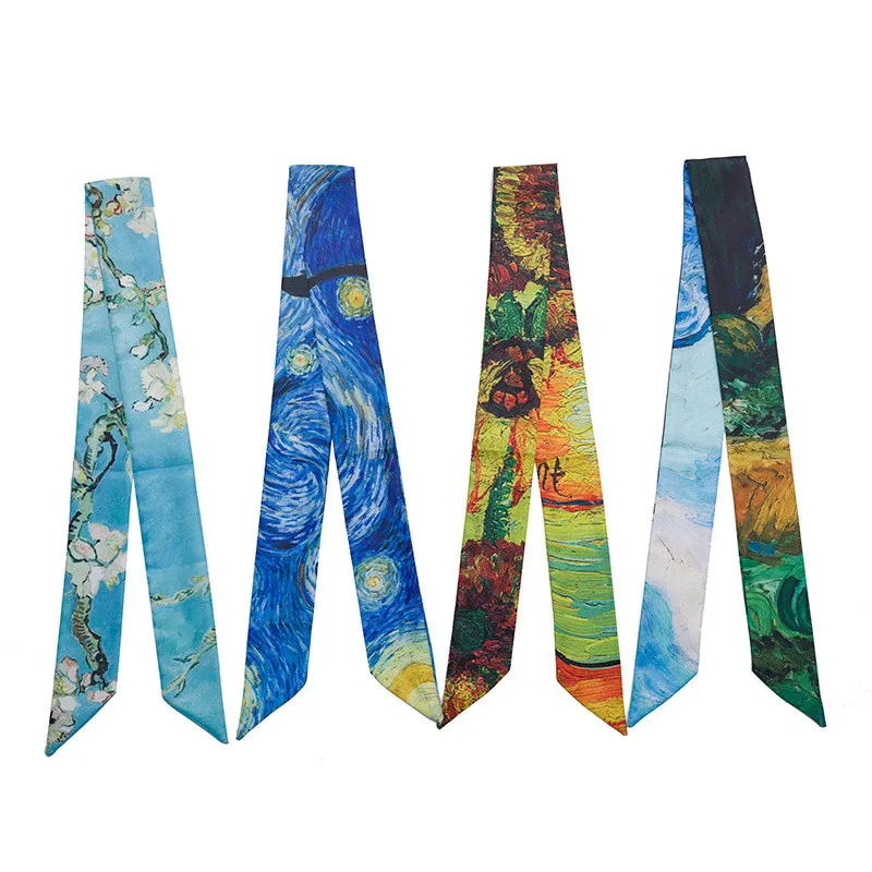 Oil Painting Bag Ribbons 2018 New Print Silk Scarf Women Female Headwear Handbag Small Long Scarves & Wraps
Oil Painting Bag Ribbons 2018 New Print Silk Scarf Women Female Headwear Handbag Small Long Scarves & Wraps