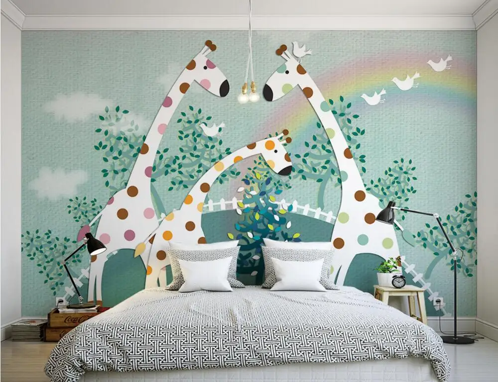 Custom 3D murals,three cute cartoon Giraffe Children's room papel de parede, living room sofa TV wall Theme Room wallpaper
Custom 3D murals,three cute cartoon Giraffe Children's room papel de parede, living room sofa TV wall Theme Room wallpaper