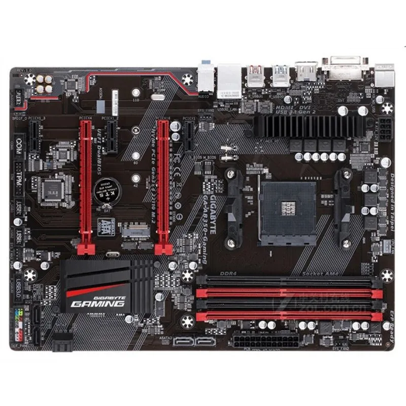 Для Gigabyte б/у оригинальная настольная материнская плата B350 стандартная розетка AM4