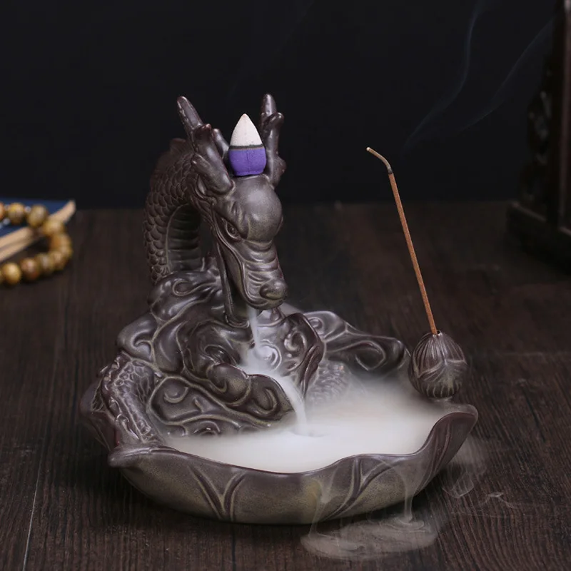Ceramic Dragon Incense Burner for Smoke Backflow Like Water Streaming Down Art Craft Incense Cone Furnace Home Decor
Ceramic Dragon Incense Burner for Smoke Backflow Like Water Streaming Down Art Craft Incense Cone Furnace Home Decor